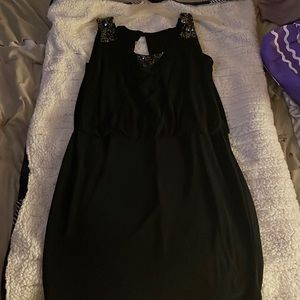 Nightway dress in black with sequins
